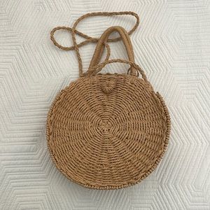 Round Straw Summer Handbag/Crossbody- Moda Luxe